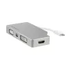 StarTech.com USB-C daugiafunkcis vaizdo adapteris su HDMI, VGA, Mini DisplayPort arba DVI – USB Type-C monitoriaus adapteris į HDMI 1.4 arba mDP 1.2 (4K) – VGA arba DVI (1080p) – Sidabrinis aliuminis