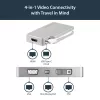 StarTech.com USB-C daugiafunkcis vaizdo adapteris su HDMI, VGA, Mini DisplayPort arba DVI – USB Type-C monitoriaus adapteris į HDMI 1.4 arba mDP 1.2 (4K) – VGA arba DVI (1080p) – Sidabrinis aliuminis