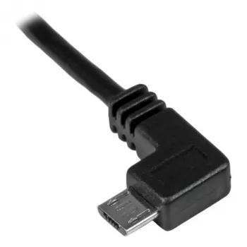 StarTech.com Micro-USB įkrovimo ir sinchronizavimo kabelis M/M – kairiuoju kampu Micro-USB – 30/24 AWG – 1 m (3 pėd.)