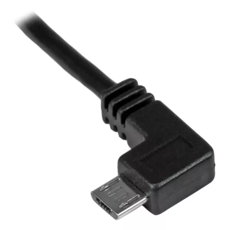 StarTech.com Micro-USB įkrovimo ir sinchronizavimo kabelis M/M – kairiuoju kampu Micro-USB – 30/24 AWG – 1 m (3 pėd.)