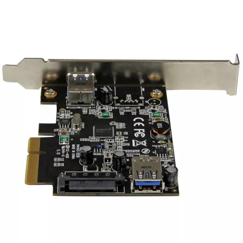StarTech.com 2 prievadų USB 3.1 (10 Gbps) kortelė – USB-A, 1 išorinė, 1 vidinė – PCIe