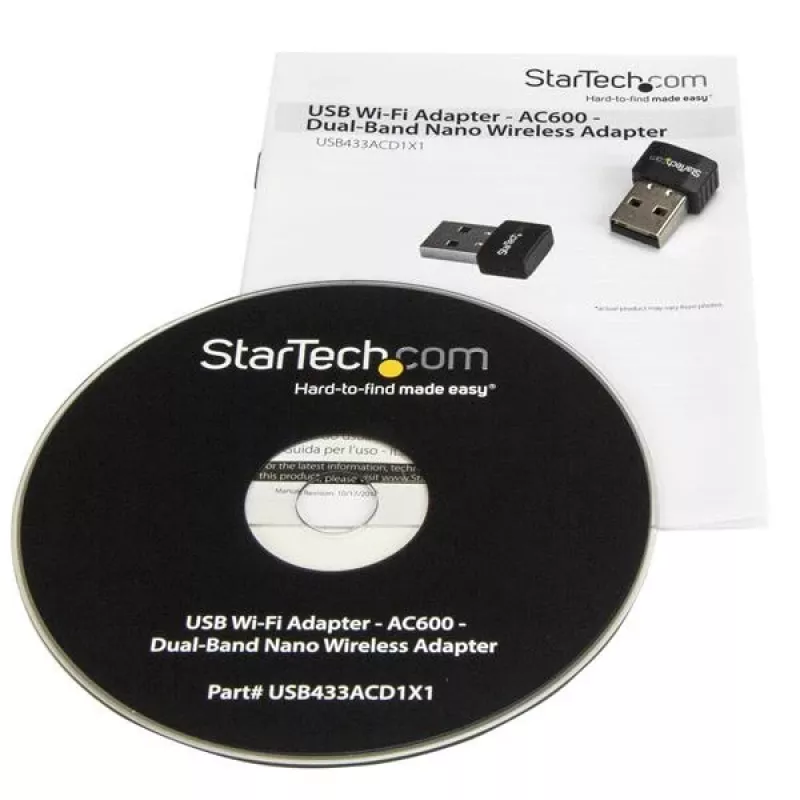 StarTech.com USB Wi-Fi adapteris - AC600 - Dviejų dažnių juostų nano belaidis adapteris