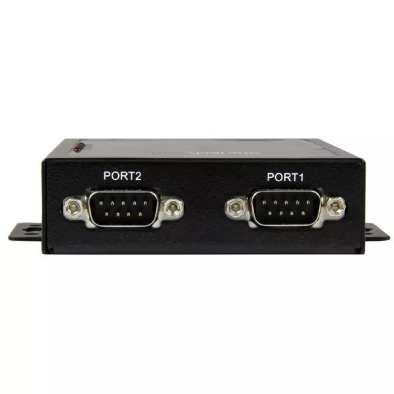 StarTech.com 2 prievadų nuosekliojo ryšio į IP eterneto įrenginio serveris - RS232 - metalinis ir montuojamas