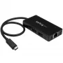 StarTech.com 3 prievadų USB 3.0 šakotuvas su Gigabit Ethernet - USB-C - su maitinimo adapteriu~3 prievadų USB-C šakotuvas su Gigabit Ethernet - USB-C į 3x USB-A - USB 3.0 (5 Gbps) - su maitinimo adapteriu