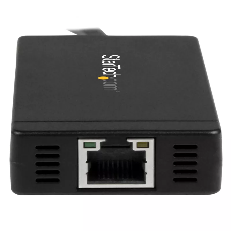 StarTech.com 3 prievadų USB 3.0 šakotuvas su Gigabit Ethernet - USB-C - su maitinimo adapteriu~3 prievadų USB-C šakotuvas su Gigabit Ethernet - USB-C į 3x USB-A - USB 3.0 (5 Gbps) - su maitinimo adapteriu