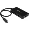 StarTech.com 3 prievadų USB 3.0 šakotuvas su Gigabit Ethernet - USB-C - su maitinimo adapteriu~3 prievadų USB-C šakotuvas su Gigabit Ethernet - USB-C į 3x USB-A - USB 3.0 (5 Gbps) - su maitinimo adapteriu