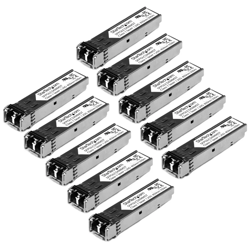 StarTech.com Cisco GLC-SX-MM suderinamas SFP siųstuvo-imtuvo modulis - 1000BASE-SX - 10 vnt. pakuotėje