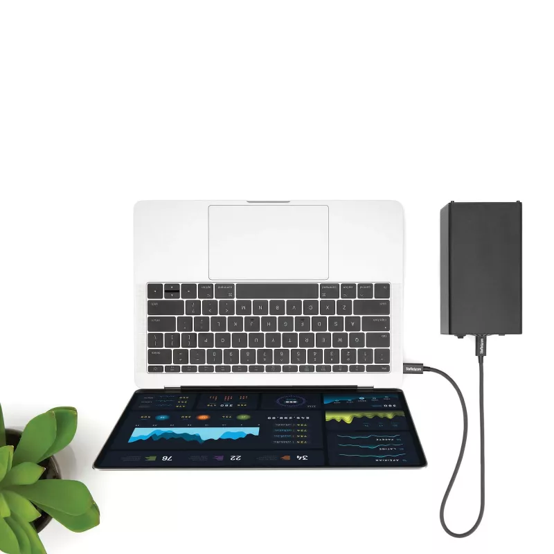 StarTech.com 0,5 m Thunderbolt 3 (40 Gbps) USB-C kabelis – suderinamas su Thunderbolt, USB ir DisplayPort