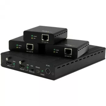 StarTech.com 3 prievadų HDBaseT plėtiklio rinkinys su 3 imtuvais – 1x3 HDMI per CAT5e skirstytuvas – iki 4K