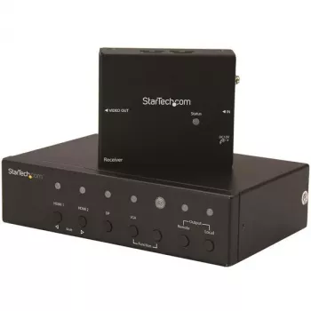 StarTech.com kelių įėjimų HDBaseT ilgintuvas su įmontuotu jungikliu – DisplayPort, VGA ir HDMI per CAT5e arba CAT6 – iki 4K