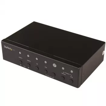 StarTech.com kelių įėjimų HDBaseT ilgintuvas su įmontuotu jungikliu – DisplayPort, VGA ir HDMI per CAT5e arba CAT6 – iki 4K