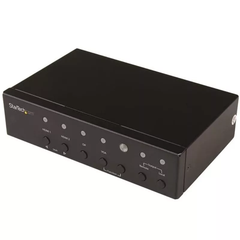 StarTech.com kelių įėjimų HDBaseT ilgintuvas su įmontuotu jungikliu – DisplayPort, VGA ir HDMI per CAT5e arba CAT6 – iki 4K