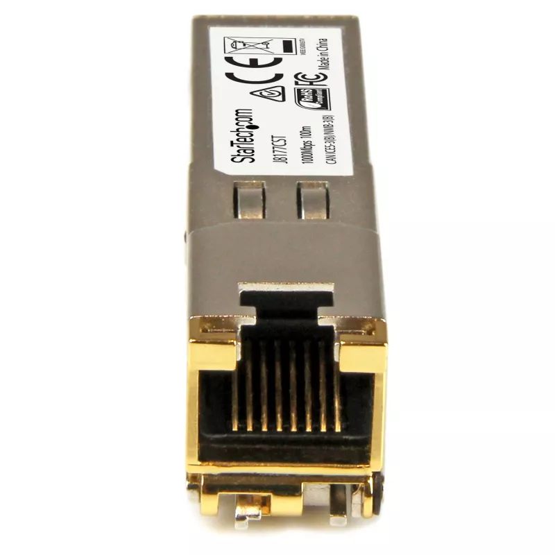 StarTech.com HP J8177C Suderinamas SFP Siųstuvo Modulis - 1000BASE-T~HPE J8177C Suderinamas SFP Modulis - 1000BASE-T - SFP į RJ45 Cat6/Cat5e - 1GE Gigabit Ethernet SFP - RJ-45 100m - HPE 1810, 1820, 2530