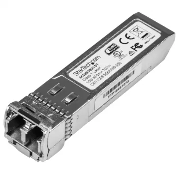 StarTech.com 10 Gigabit Fiber SFP+ siųstuvas-imtuvas Module - HP 455883-B21 Suderinama - MM LC su DDM - 300 m~HPE 455883-B21 suderinamas SFP+ modulis - 10GBASE-SR - 10GbE daugiamodis optinis siųstuvas-imtuvas - 10GE Gigabit Ethernet SFP+ - LC 300m - 850nm - DDM HPE 6120XG, 6120G, Flex Fabric