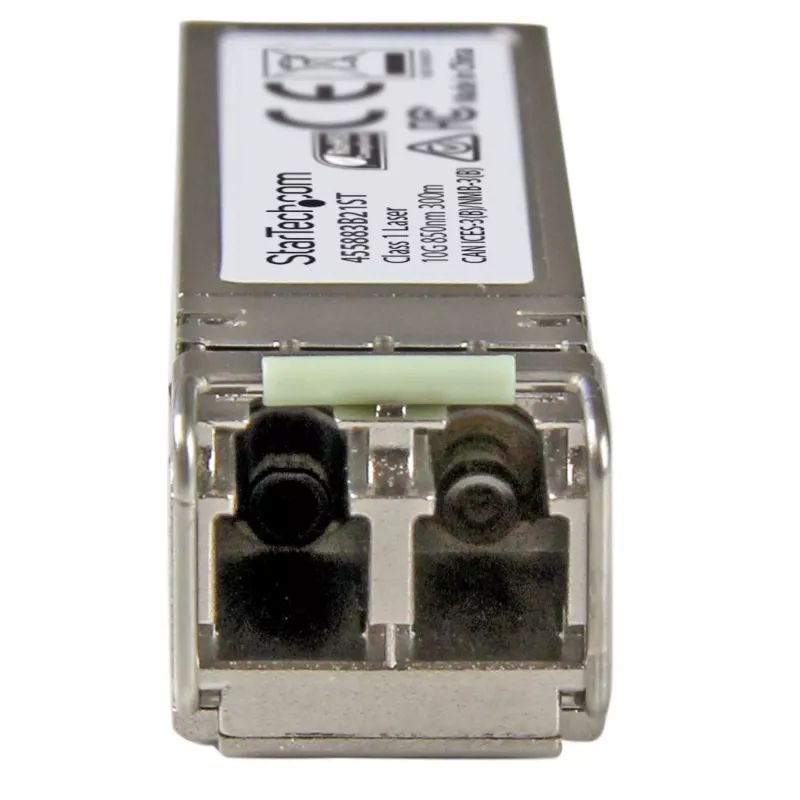 StarTech.com 10 Gigabit Fiber SFP+ siųstuvas-imtuvas Module - HP 455883-B21 Suderinama - MM LC su DDM - 300 m~HPE 455883-B21 suderinamas SFP+ modulis - 10GBASE-SR - 10GbE daugiamodis optinis siųstuvas-imtuvas - 10GE Gigabit Ethernet SFP+ - LC 300m - 850nm - DDM HPE 6120XG, 6120G, Flex Fabric