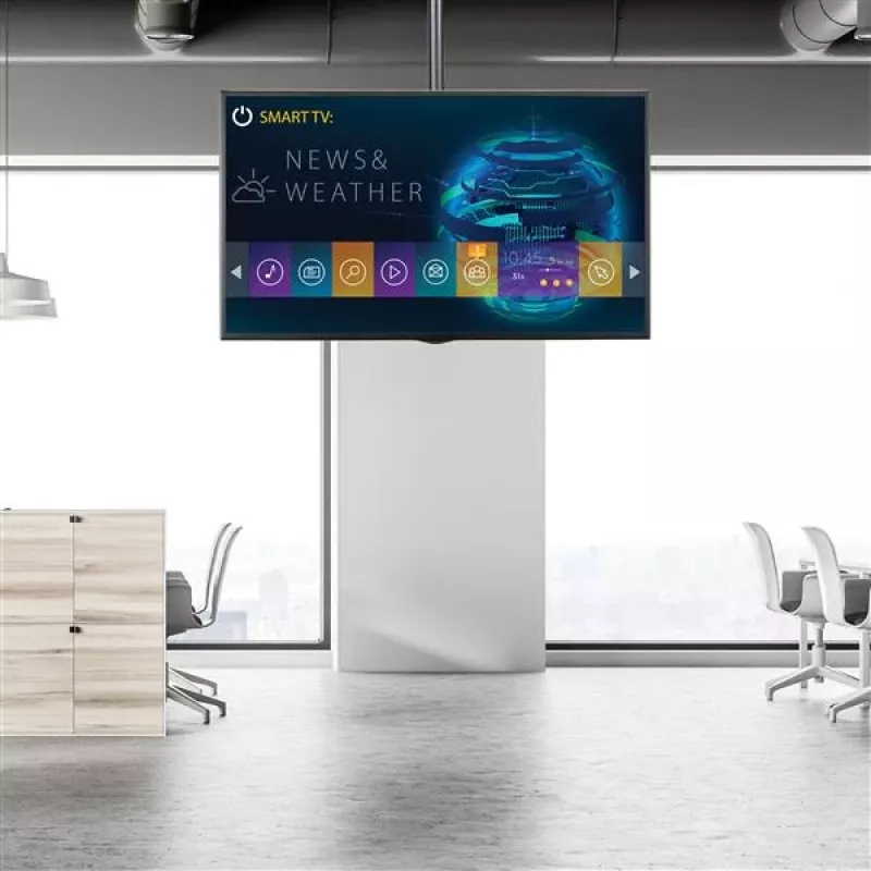 StarTech.com TV lubinis laikiklis – pilnai judantis universalus kabinamas vieno ekrano laikiklis su reguliuojamu teleskopiniu stiebu – pakreipiamas / pasukamas – VESA kronšteinas 32–75 colių ekranams