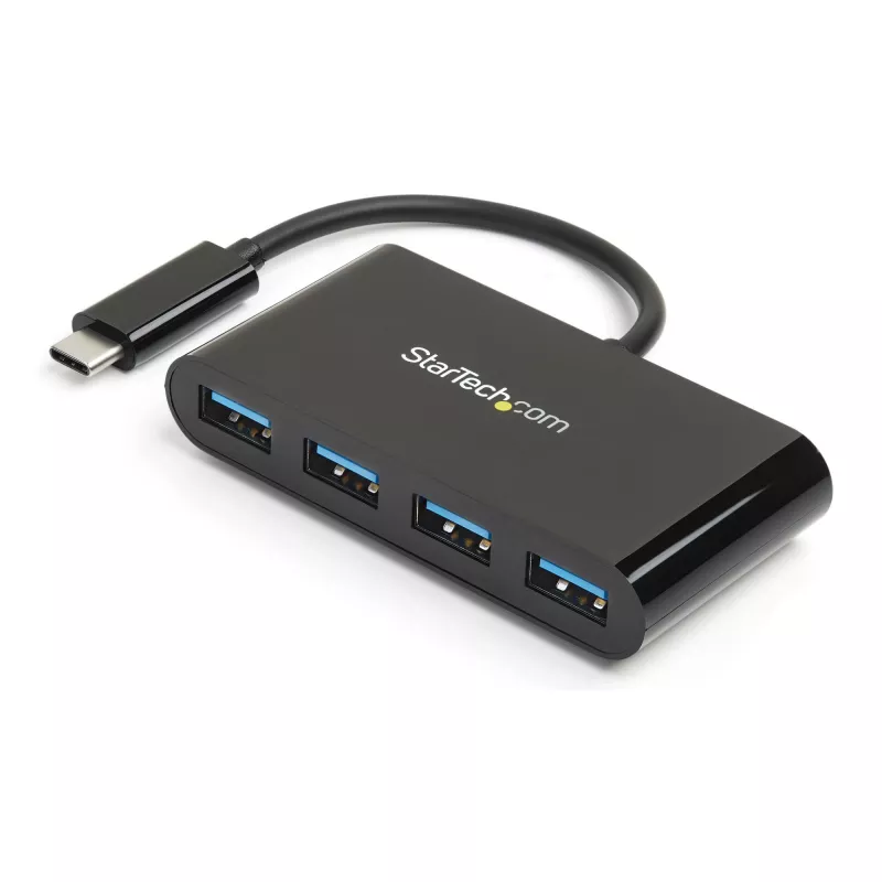 StarTech.com 4-Port USB-C Hub - USB-C to 4x USB-A - USB 3.0 Hub - Bus Powered~4-Port USB-C Hub - USB-C to 4x USB-A - USB 3.0 Hub - 5Gbps - Bus Powered