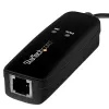 StarTech.com USB 2.0 fakso modemas – 56K išorinis aparatinis komutuojamojo ryšio V.92 modemas / raktas / adapteris – kompiuterio / nešiojamojo kompiuterio fakso modemas – USB į telefono lizdą – USB duomenų modemas – tinklo faksas / CMR / POS