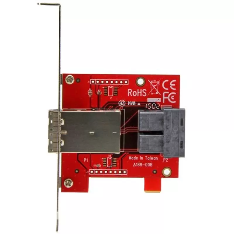 StarTech.com Mini-SAS adapteris – dviejų SFF-8643 į SFF-8644 – su viso ir žemo profilio laikikliais – 12Gbps
