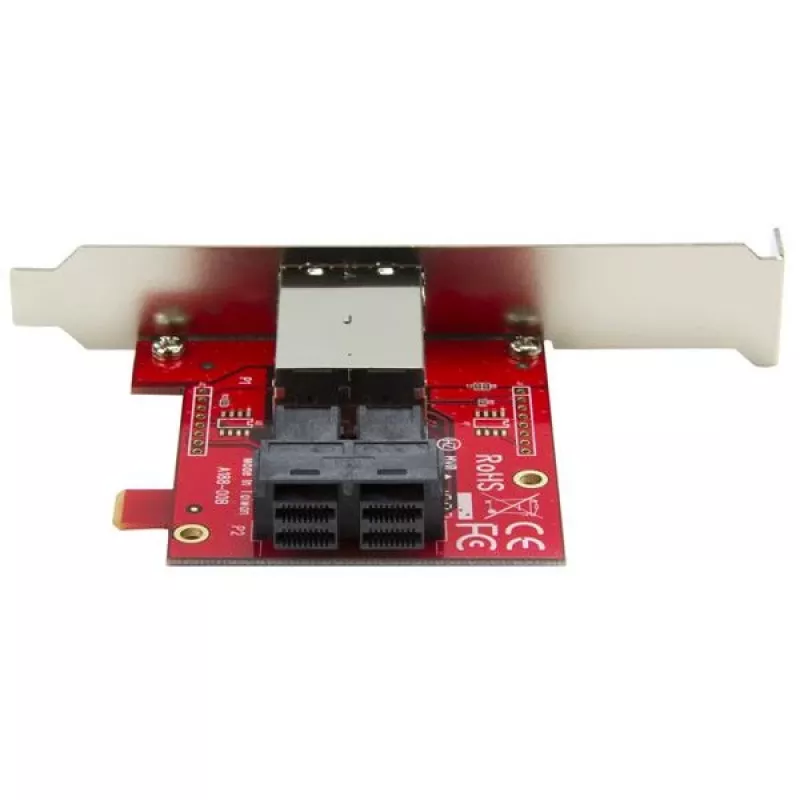 StarTech.com Mini-SAS adapteris – dviejų SFF-8643 į SFF-8644 – su viso ir žemo profilio laikikliais – 12Gbps
