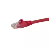StarTech.com 7 m CAT6 eterneto kabelis – raudonas CAT 6 Gigabit Ethernet laidas – 250 MHz 100 W PoE RJ45 UTP tinklo / komutacinis kabelis be užkliuvimų su įtempimo sumažinimu, individualiai tikrintas