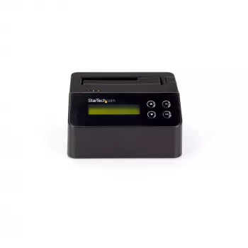 StarTech.com vienos vietos standžiųjų diskų trintuvas, autonominis HDD/SSD valytuvas, 4Kn, USB 3.0 prie SATA III (6 Gbps), 9 trynimo režimai, LCD ekranas, saugaus trynimo standžiųjų diskų valymo dokas, DB-9 spausdintuvo prievadas, TAA atitinkantis