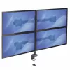StarTech.com keturių monitorių stalo laikiklis – ergonominis VESA 4 monitorių laikiklis 2x2 iki 27 colių – šarnyrinis ir aukščio reguliuojamas stulpo laikiklis – pakreipiamas / pasukamas / rotuojamas LCD/LED ekranams – stalo spaustuvas / įvora