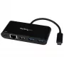 StarTech.com 3 prievadų USB-C šakotuvas su Gigabit Ethernet ir 60 W maitinimo pralaidumu nešiojamajam kompiuteriui įkrauti - USB-C į 3x USB-A (USB 3.0 SuperSpeed 5 Gbps) - USB 3.1/3.2 Gen 1 Type-C adapterio šakotuvas