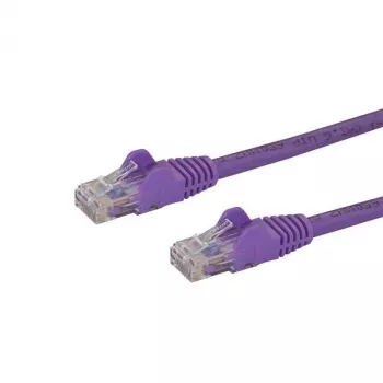 “StarTech.com” 50 cm CAT6 eterneto kabelis – violetinis, CAT 6 Gigabit Ethernet laidas – 250 MHz, 100 W PoE, RJ45 UTP tinklo / komutacinis kabelis, be užkabinimo, su įtempimo sumažinimu, individualiai išbandytas