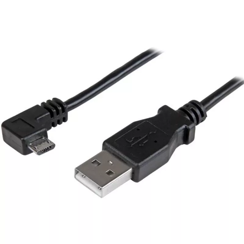 StarTech.com Micro-USB įkrovimo ir sinchronizacijos kabelis Vyriškas/Vyriškas - stačiakampis Micro-USB - 24 AWG - 0,5 m