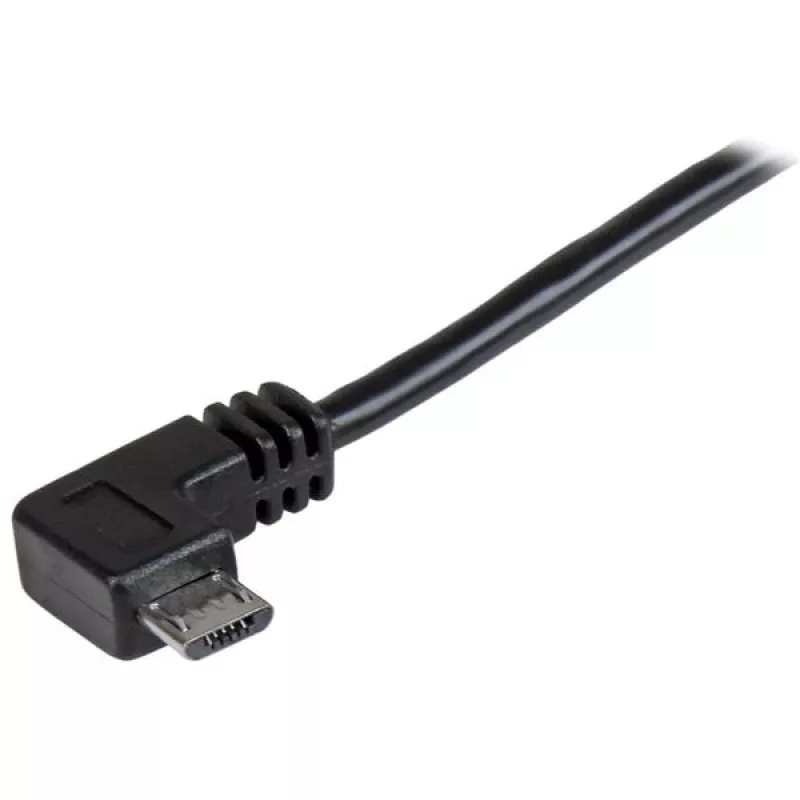 StarTech.com Micro-USB įkrovimo ir sinchronizacijos kabelis Vyriškas/Vyriškas - stačiakampis Micro-USB - 24 AWG - 0,5 m