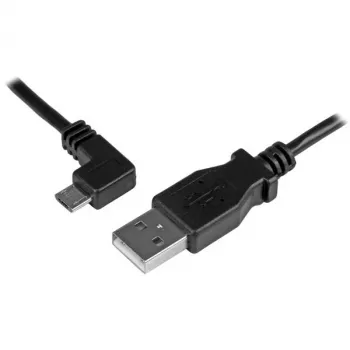 StarTech.com Micro-USB įkrovimo ir sinchronizavimo kabelis V/V – kairiuoju kampu Micro-USB – 24 AWG – 0,5 m