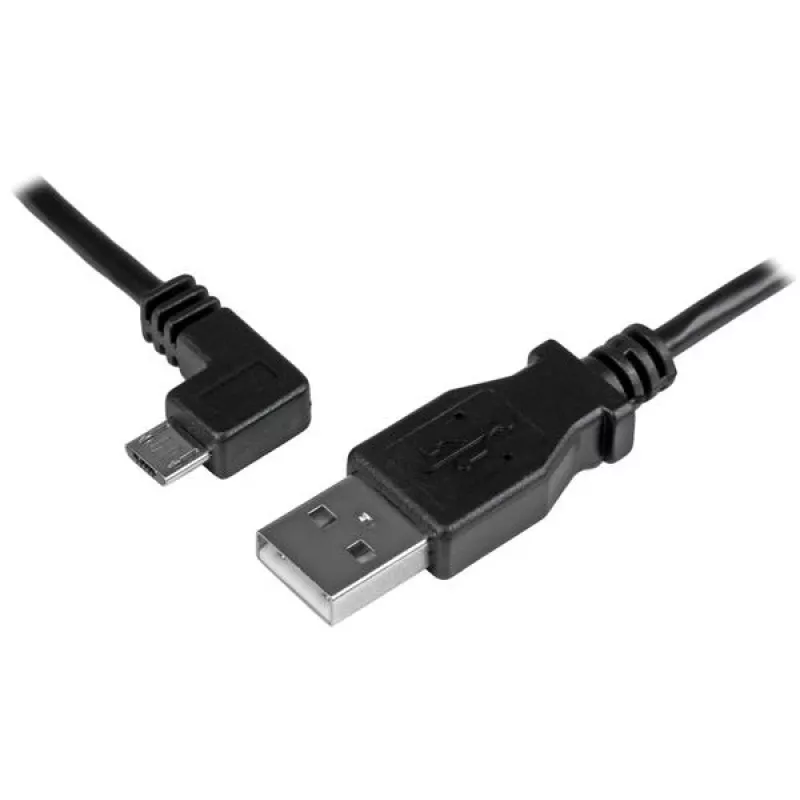 StarTech.com Micro-USB įkrovimo ir sinchronizavimo kabelis V/V – kairiuoju kampu Micro-USB – 24 AWG – 0,5 m
