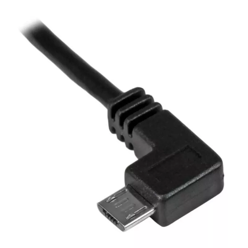 StarTech.com Micro-USB įkrovimo ir sinchronizavimo kabelis V/V – kairiuoju kampu Micro-USB – 24 AWG – 0,5 m