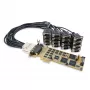 “StarTech.com” 16 prievadų žemo profilio nuoseklioji plokštė - RS232 - PCI Express