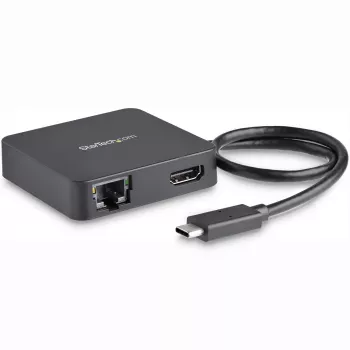 StarTech.com USB-C daugiafunkcis adapteris - nešiojama USB-C mini dokinė stotelė 4K HDMI vaizdui - Gigabitinis eternetas, USB 3.0 šakotuvas (1x USB-A 1x USB-C) - USB Type-C daugiafunkcis adapteris - suderinamas su Thunderbolt 3