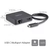 StarTech.com USB-C daugiafunkcis adapteris - nešiojama USB-C mini dokinė stotelė 4K HDMI vaizdui - Gigabitinis eternetas, USB 3.0 šakotuvas (1x USB-A 1x USB-C) - USB Type-C daugiafunkcis adapteris - suderinamas su Thunderbolt 3