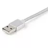 StarTech.com 1 m (3 pėd.) USB daugiakryptis įkrovimo laidas – USB į Micro-USB arba USB-C arba Lightning, skirtas iPhone / iPad / iPod / Android – Apple MFi sertifikuotas – 3 viename USB įkroviklis – Pintas