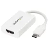 StarTech.com USB C į HDMI 2.0 adapteris su Power Delivery – 4K 60Hz USB Type-C į HDMI vaizdo keitiklis – 60W PD pralaidus įkrovimo prievadas – Thunderbolt 3 suderinamas – baltas