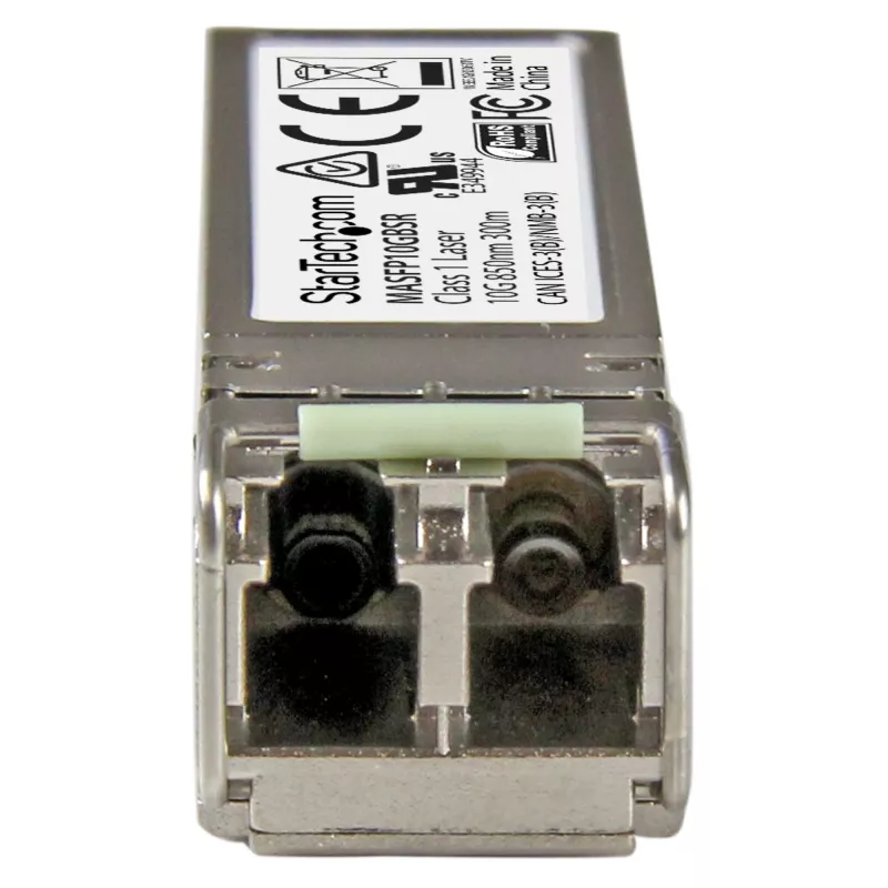 StarTech.com Cisco Meraki MA-SFP-10GB-SR Suderinamas SFP+ Siųstuvo-imtuvo Modulis – 10GBASE-SR~Cisco Meraki MA-SFP-10GB-SR Suderinamas SFP+ Modulis – 10GBASE-SR – 10GbE Daugiamodis Skaidulinis MMF Optinis Siųstuvas-imtuvas – 10GE Gigabitinis Ethernet SFP+ – LC 300m – 850nm – DDM Cisco Meraki MS225, MX400, MS250