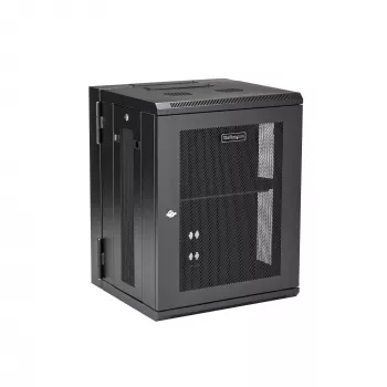StarTech.com 4-Post 15U Wall Mount Network Cabinet su 1U Shelf, 19 inch Hinged Wall-Mounted Server Rack for Data / AV / Electronics / Computer Equipment, Flexible Vented Rack Enclosure