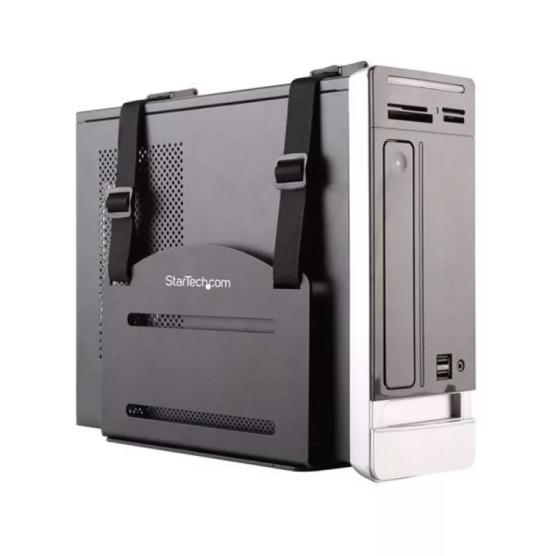 StarTech.com CPU laikiklis - Reguliuojamas kompiuterio sieninis laikiklis, Prie sienos montuojamas procesoriaus laikiklis, Universalus, 10 kg, Juodas, Plienas, Vertikalus