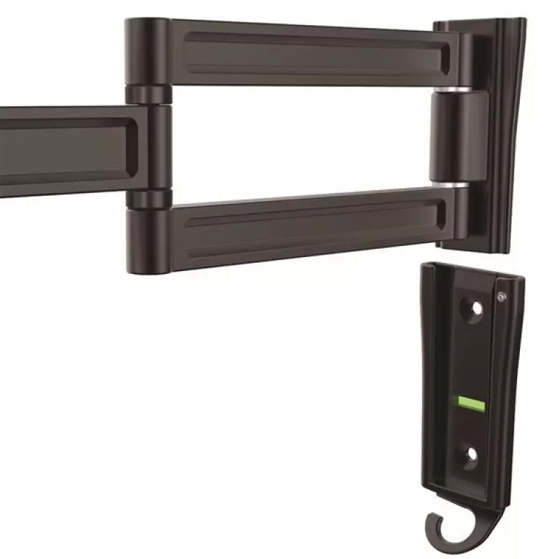 StarTech.com sieninė monitoriaus laikiklio svirtis – dvigubai pasukama, 15 kg, 33 cm (13 col.), 68,6 cm (27 col.), 75 x 75 mm, 100 x 100 mm, juoda