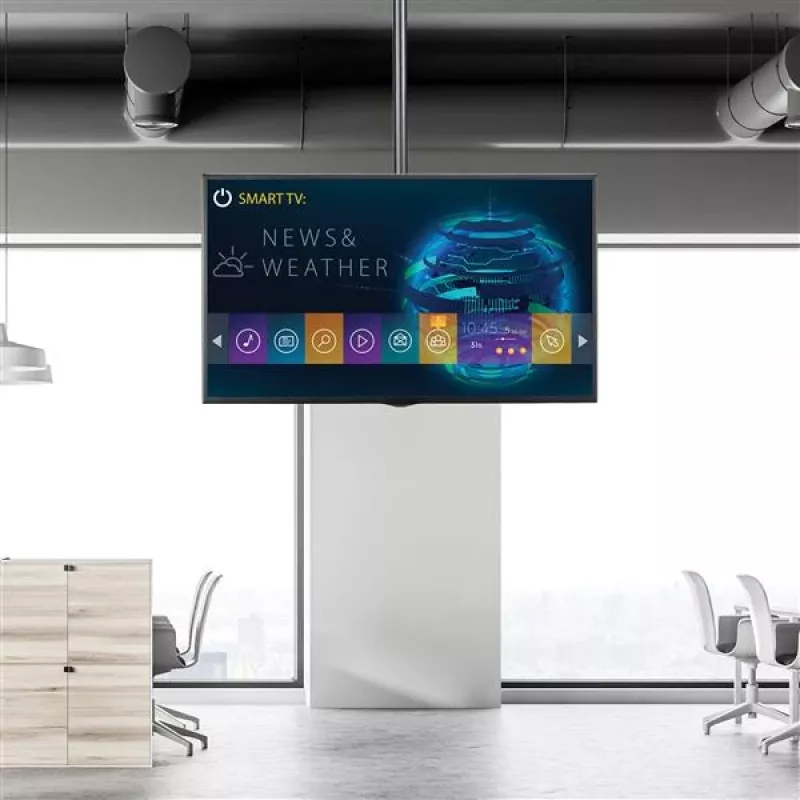StarTech.com TV lubų laikiklis - pilnai judantis universalus kabinamas vieno ekrano laikiklis su reguliuojamu teleskopiniu trumpu stiebu - pakreipimas / pasukimas - VESA laikiklis 32–75 colių ekranams