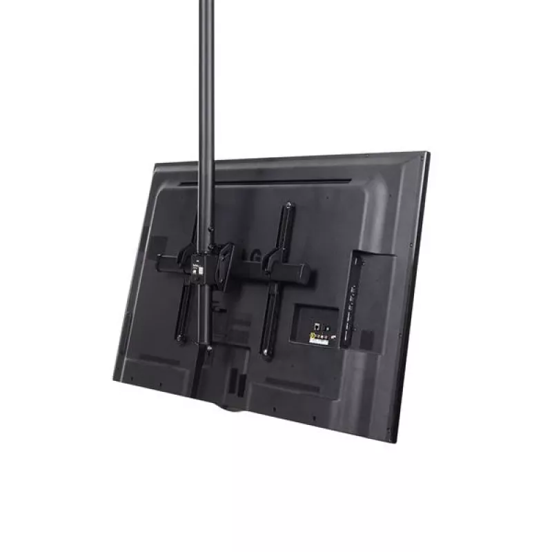 StarTech.com TV lubų laikiklis – pilnai judamas universalus kabinamas vieno ekrano laikiklis su reguliuojamu teleskopiniu ilgu stiebu – pasvirimo / pasukimo – VESA kronšteinas 32 inch–75 inch ekranams