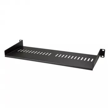 StarTech.com 1U serverio stovo lentyna - universali ventiliuojama stovo montavimo konsolės padėklas 19 colių tinklo įrangos stovui ir spintai - tvirtas plienas – keliamoji galia 44 lb/20 kg - 7 colių gylio lentyna, juoda