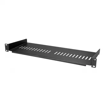 StarTech.com 1U serverio stovo lentyna - universali ventiliuojama stovo montavimo konsolės padėklas 19 colių tinklo įrangos stovui ir spintai - tvirtas plienas – keliamoji galia 44 lb/20 kg - 7 colių gylio lentyna, juoda