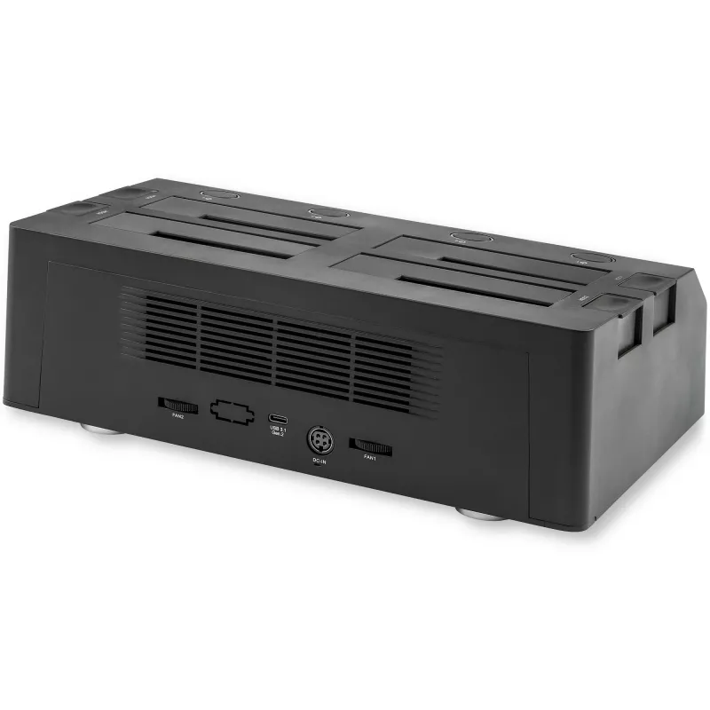 StarTech.com 4 lizdų USB į SATA standžiųjų diskų dokas, USB 10 Gbps, išorinis 2,5 inch ir 3,5 inch SSD / HDD dokas, SATA III, karšto keitimo diskų įlanka, viršutinio įkrovimo