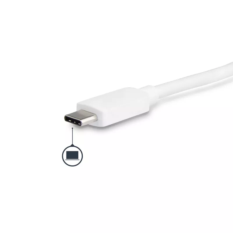 StarTech.com USB-C universalus adapteris - USB-C į DVI-D (skaitmeninis) vaizdo adapteris su 60 W maitinimo perdavimo įkrovimu, GbE, USB-A - nešiojama USB Type-C/Thunderbolt 3 mini nešiojamojo kompiuterio dokas