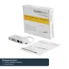 StarTech.com USB-C universalus adapteris - USB-C į DVI-D (skaitmeninis) vaizdo adapteris su 60 W maitinimo perdavimo įkrovimu, GbE, USB-A - nešiojama USB Type-C/Thunderbolt 3 mini nešiojamojo kompiuterio dokas